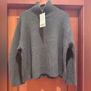 COS Chunky Cashmere Mock-neck Sweater, NWT, M